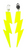 80S Lightning Earrings clip on (Yellow)