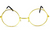 Party Glasses Hippie (S) (Clear with gold rim)