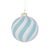 Blue And White Glitter Swirl Bauble