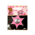 PINK SHERIFFF BADGE ON COLOUR CARD