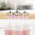 6PK CHAMPAGNE GLITTER CROWN CUPCAKE TOPPER W/PINK RIBBON-4.5CM