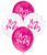 5 x HEN PARTY 30CM BLNS PEARL PNK WTE