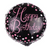 18" (45cm) Happy Birthday Black w/ pink dots