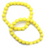 JS Fluro Beaded Bracelets 2pk Yellow