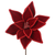 RED VELVET POINSETTIA W/ROPE DETAIL D30CM W/50CM STEM