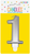 METALLIC SILVER B'DAY CANDLE- NUMBER 1