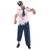 MAN ZOMBIE POLICE COSTUME-INCLUDING HAT, SHIRT, TIE, TROUSERS, 2A SIZES LRG & XLG