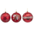 3A10CM RED W/CHAMPAGNE DETAILS BAUBLE IN PDQ 1pc