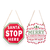 2A 13X13CM MDF SANTA STOP HERE & MERRY CHRISTMAS SIGN 1pc