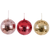 3A 10CM MIRROR BAUBLE ROSEGOLD, RED, CHAMPAGNE IN PVC BOX 1pc