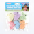 Polystyrene Rabbit With Clip 6pk 5cm x 3.5cm Orange, Blue, Green, Pink, Purple & Yellow Per Pack