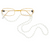 Gold Rim Grandma Glasses with Pearl Chain