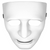 Full Face Plastic Mask (White)