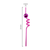 Disco Straw-Pink 2pk 25.5cm