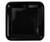 FS Square Banquet Plate 10" Black 20pk