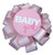 Ribb Bow Topper LT Pink Spots Babe G