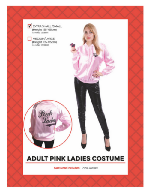 Adult Fifties Pink Jacket Costume (S/M) Discount Party World