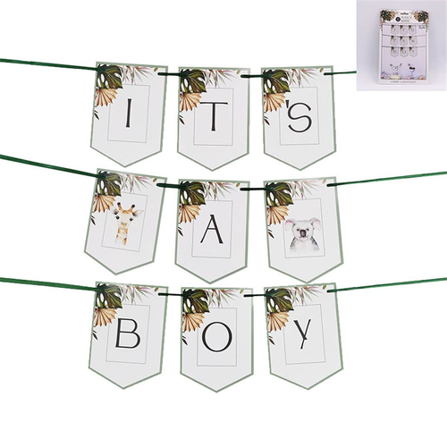 *2.2M IT'S A BOY BUNTING WILD ONE Discount Party World