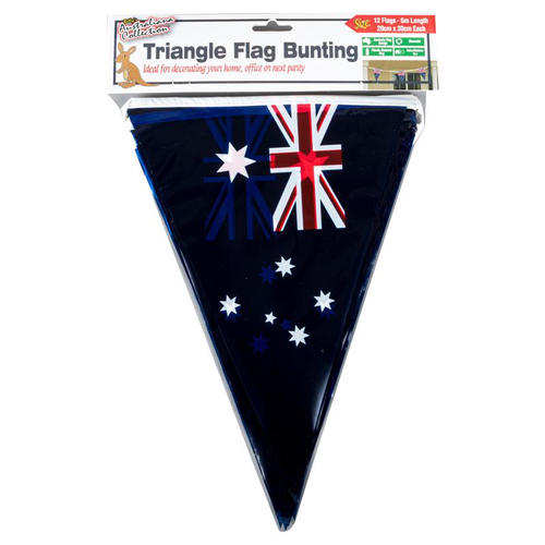 Australian Triangle Flag Bunting Size 20cm x 30cm 5m Length Includes ...