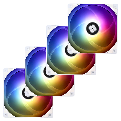 4x White High Performance A-RGB Fan & Lighting Bundle