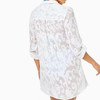 Natalie Coverup Resort White Poly Crepe Swirl Clip