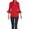 Ultra Suede Priss Blouse Red