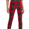 Plaidly Cooper Pull On Pant Red Plaid