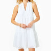 Novella Dress Resort White Mini Medallion Chiffon Eyelet