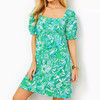 Delaney Short Sleeve Dres Botanical Green Safari Sangria