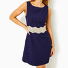 Siarra Stretch Dress True Navy Caliente Pucker Jacquard