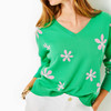 Tensley Sweater Spearmint Blossom Jacquard