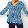 Marilina Long Sleeve Tunic Bon Bon Blue Go Your Own Wave Engineered