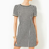 Doriane Boucle Shift Noir Houndstooth Sequin Boucle