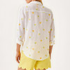 Sea View Button Down Honeycomb Lemon Bee Half Drop
