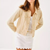 Seaspray Linen Jacket Wicker Tan X Resort White