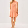 Ellowyn Linen Dress Papaya X Resort White