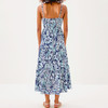 Zanna Cotton Midi Dress Sapphire Pool Summer Shorelines