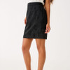 Candee Jacquard Skirt Noir Exploded Flower Stretch Jacquard
