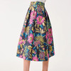 Elyce Midi Skirt Multi Canopy Blooms Floral Jacquard