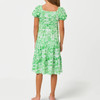 Mini Jilly Sleeved Midi Dress Putting Green Lil Fleur De Lilly