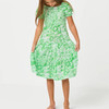 Mini Jilly Sleeved Midi Dress Putting Green Lil Fleur De Lilly