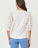 Ronson Eyelet Knit Top Resort White