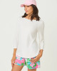 Key West 3/4 Sleeve Top Resort White