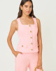 Moira Sleeveless Top Pink Muse