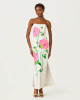 Elyse Stretch Maxi Dress Resort White Maryan Engineered Woven Maxi