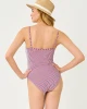 Rhiannan One Piece Resort White X Paradise Punch X Starlight Seersucker Stripe Swim