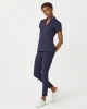 UPF 50+ Luxletic Frida Scallop Polo True Navy