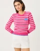 Jovienne Sweater Pink Aster Shine Bright Stripe