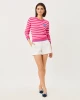 Jovienne Sweater Pink Aster Shine Bright Stripe