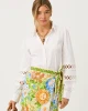 The Lace Inset Lilly Shirt Resort White